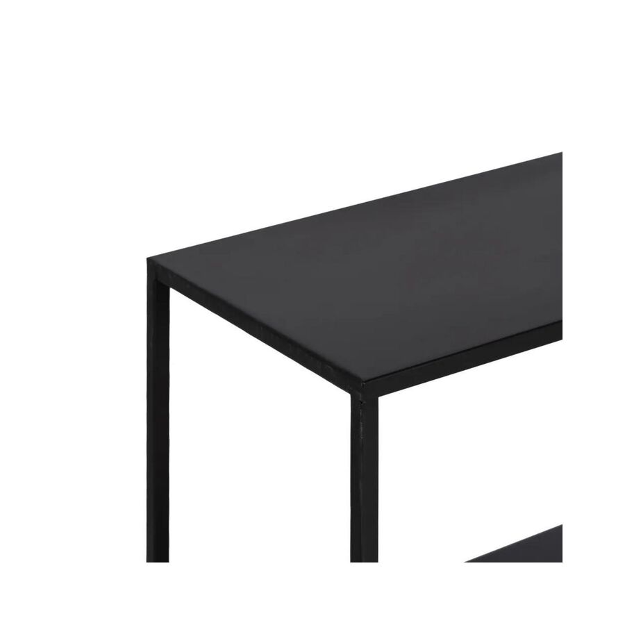 Consola de metal negro Calista 100x26x75cm