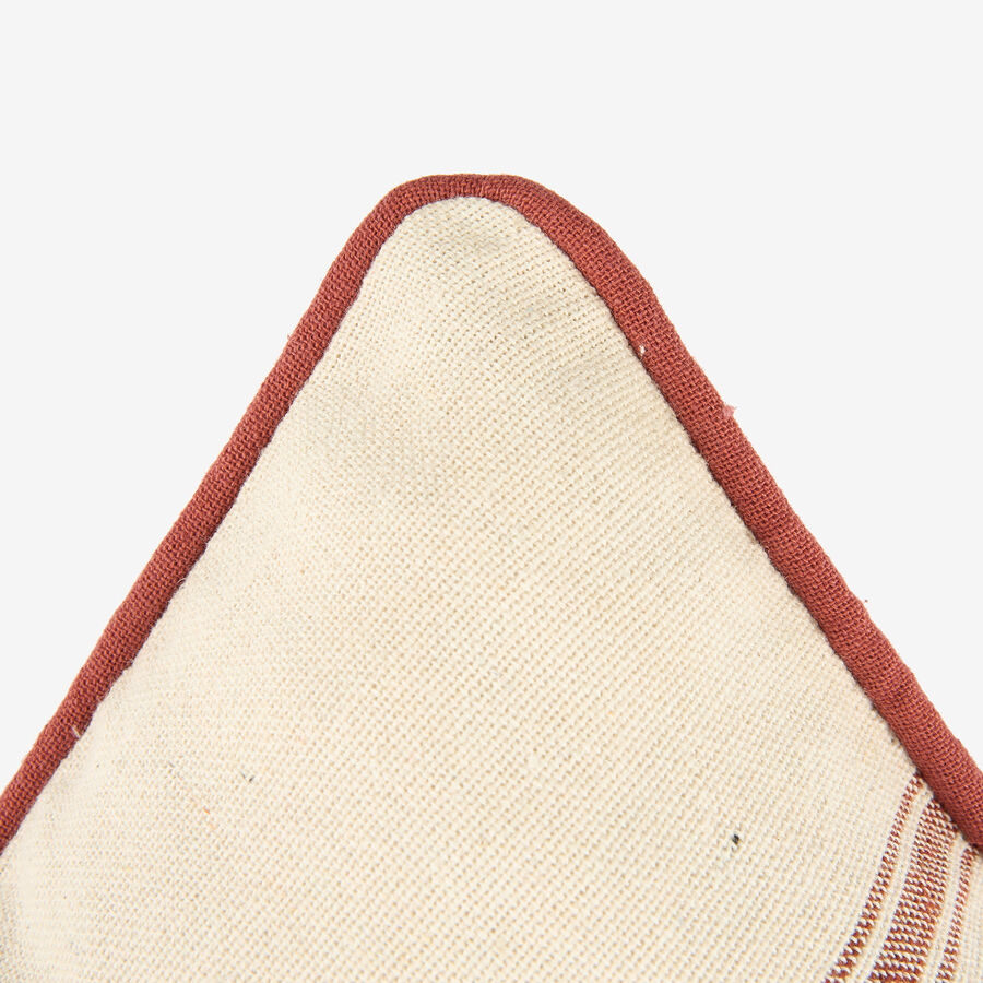Funda de coj&iacute;n de algod&oacute;n rayas cobre Niza 30x45cm