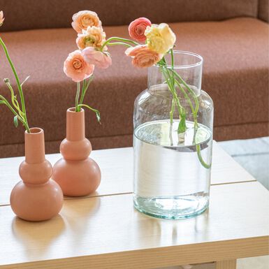 Jarrón de vidrio reciclado Ø15x29cm