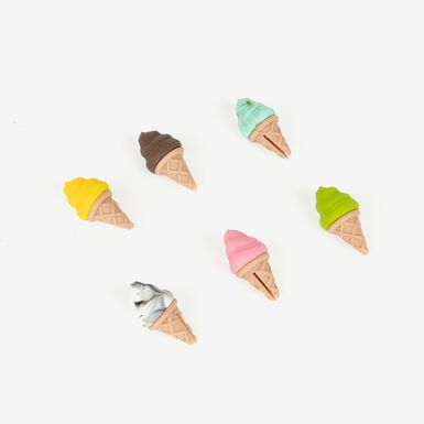 Conjunto de 6 marcadores para copas de silicona Helados