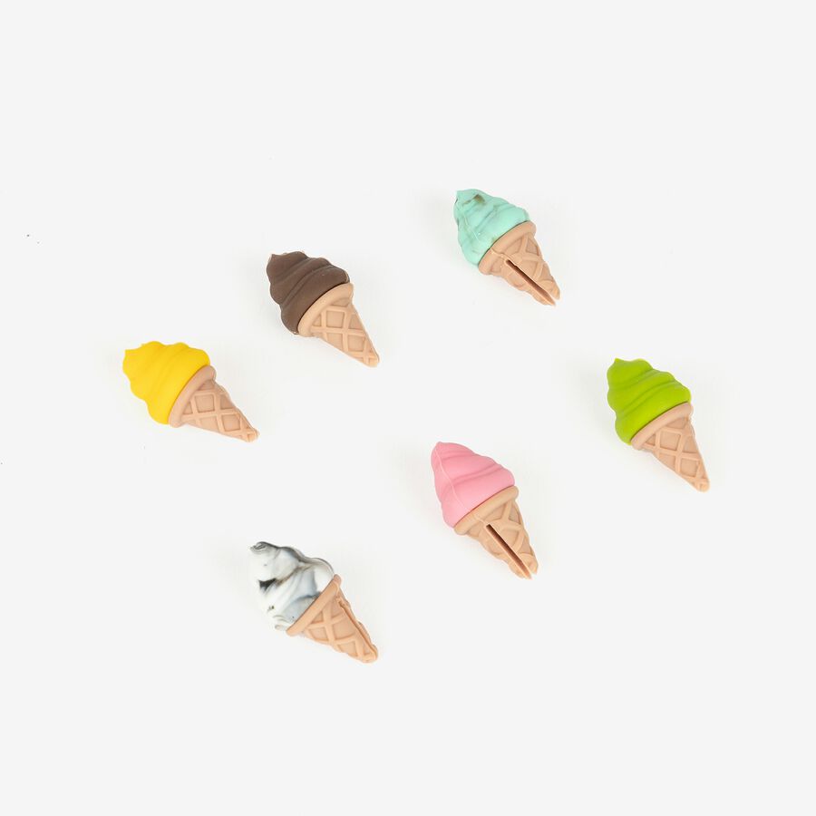 Conjunto de 6 marcadores para copas de silicona Helados