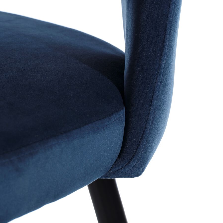 Set de 2 taburetes altos velvet azul Mayah 43x47x105cm