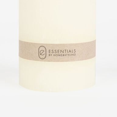 Vela decorativa cilindro crema Kanea Ø7x10cm