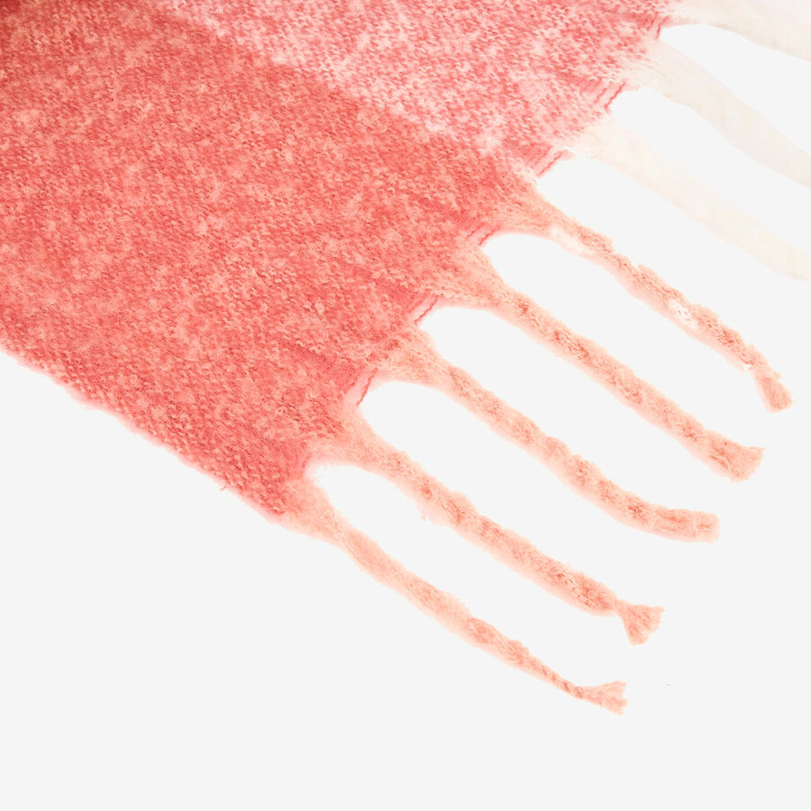 Manta efecto mohair de cuadros ocre 130x150cm