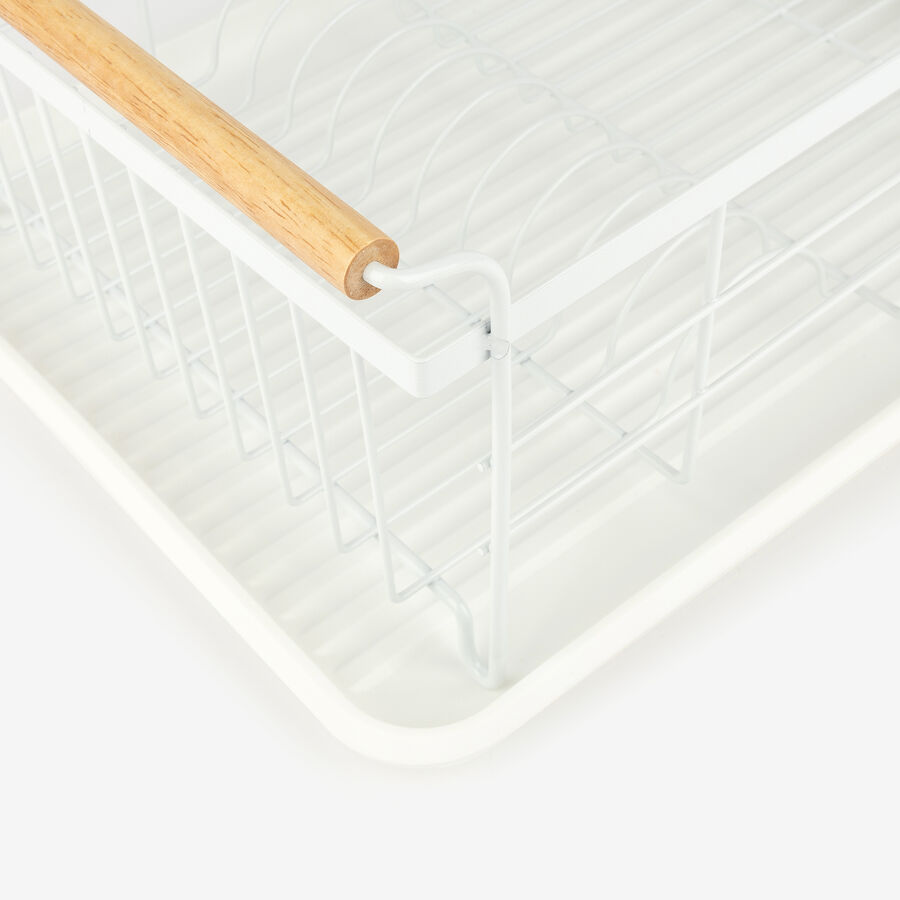 Escurreplatos de acero blanco 43x32x19cm