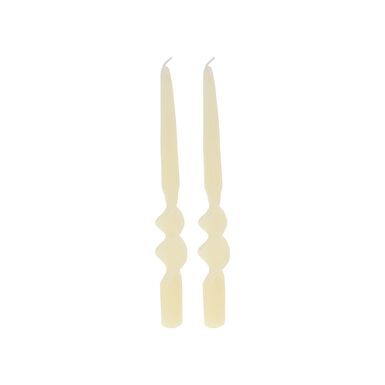 Set de 2 velas candelabro blanco 26cm