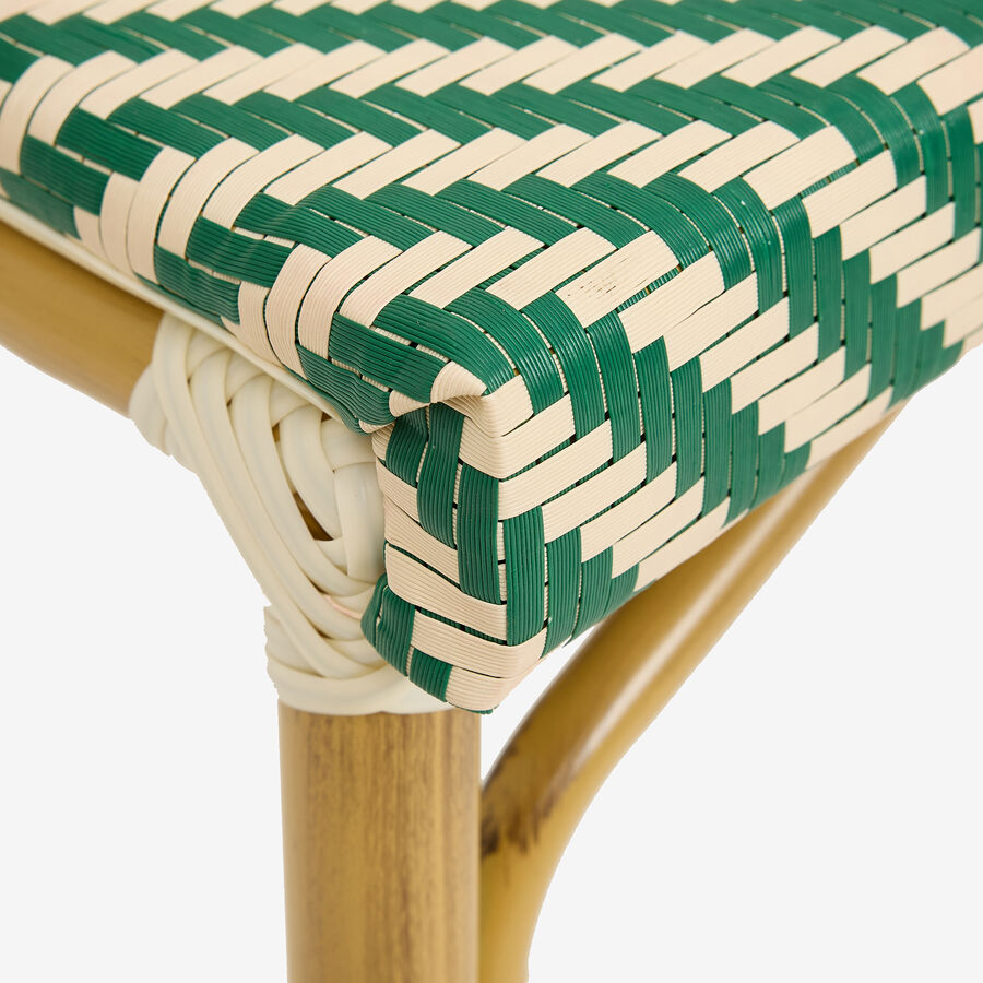 Silla de jardín bistro de textilene verde Sena 58x61x82cm