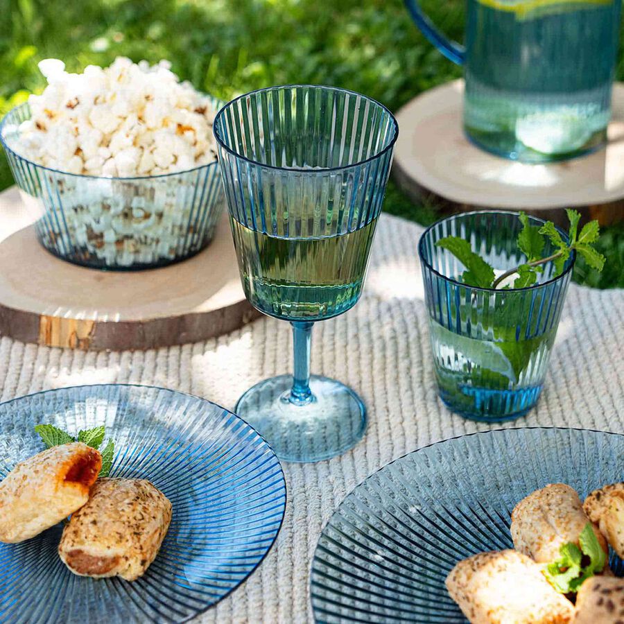 Vaso de pl&aacute;stico azul Solara 30cl