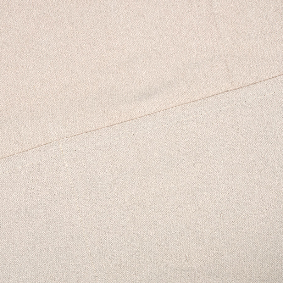 Delantal de cocina de algodón beige 80x70cm