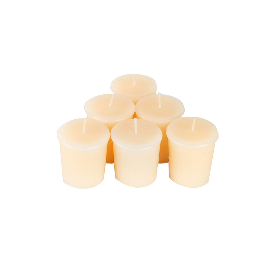 Set de 6 velas Votive crema