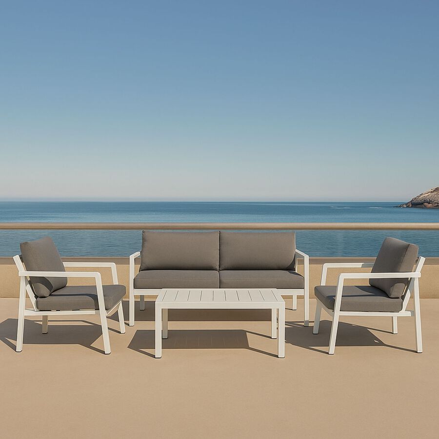 Set de jard&iacute;n de 4 piezas de aluminio Sicilia