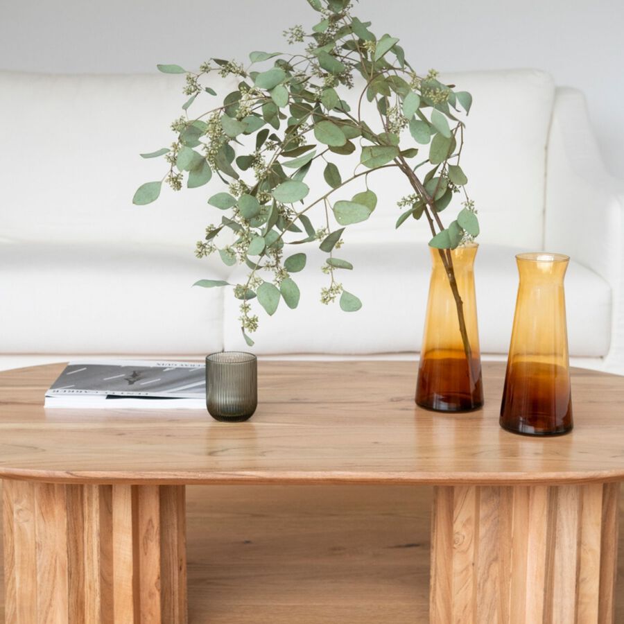 Mesa de centro de madera de acacia Mumbai 120x63x35cm Clau&Chloe