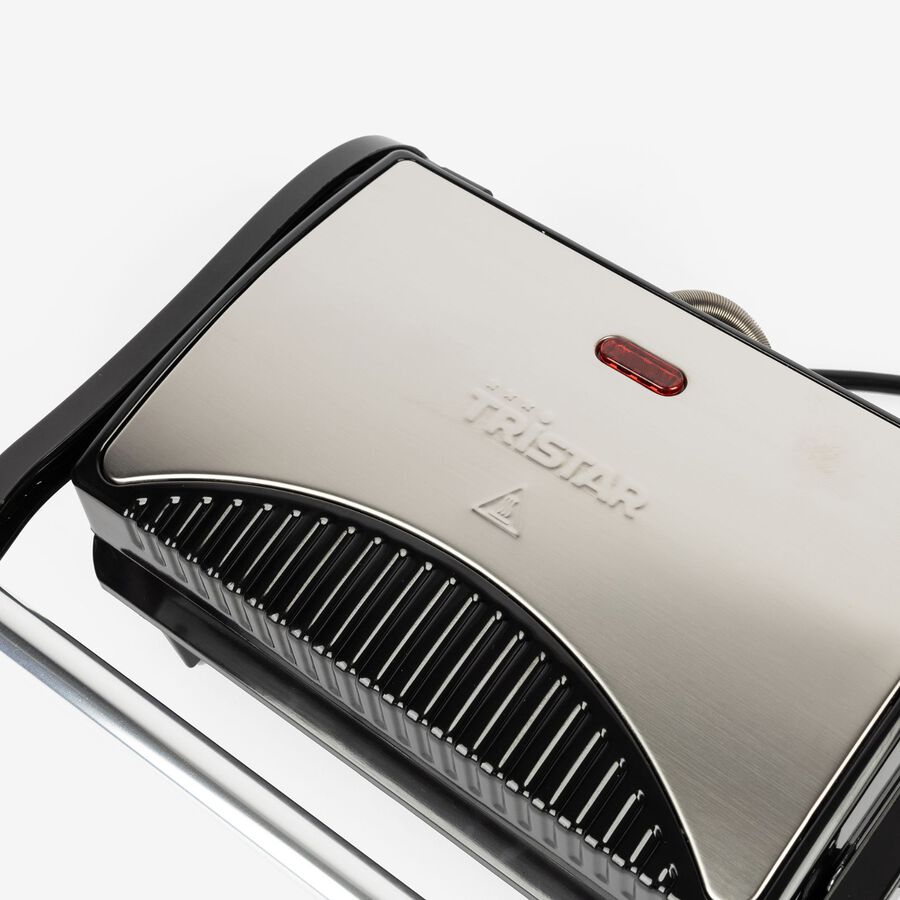 Grill el&eacute;ctrico de acero inoxidable Tristar 700w