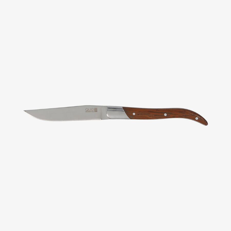 Cuchillo chuletero marr&oacute;n de acero inoxidable Narbona 22cm