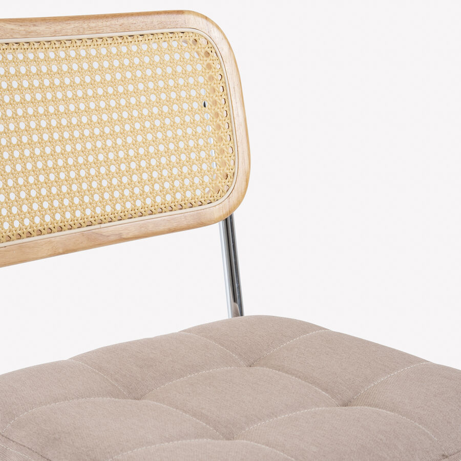 Silla de oficina beige Midano 55x75x41cm