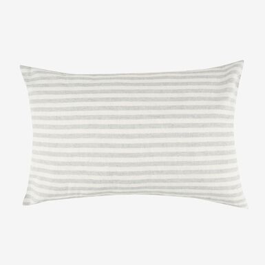 Funda de cojín blanca con rayas grises Timoti 30x45cm
