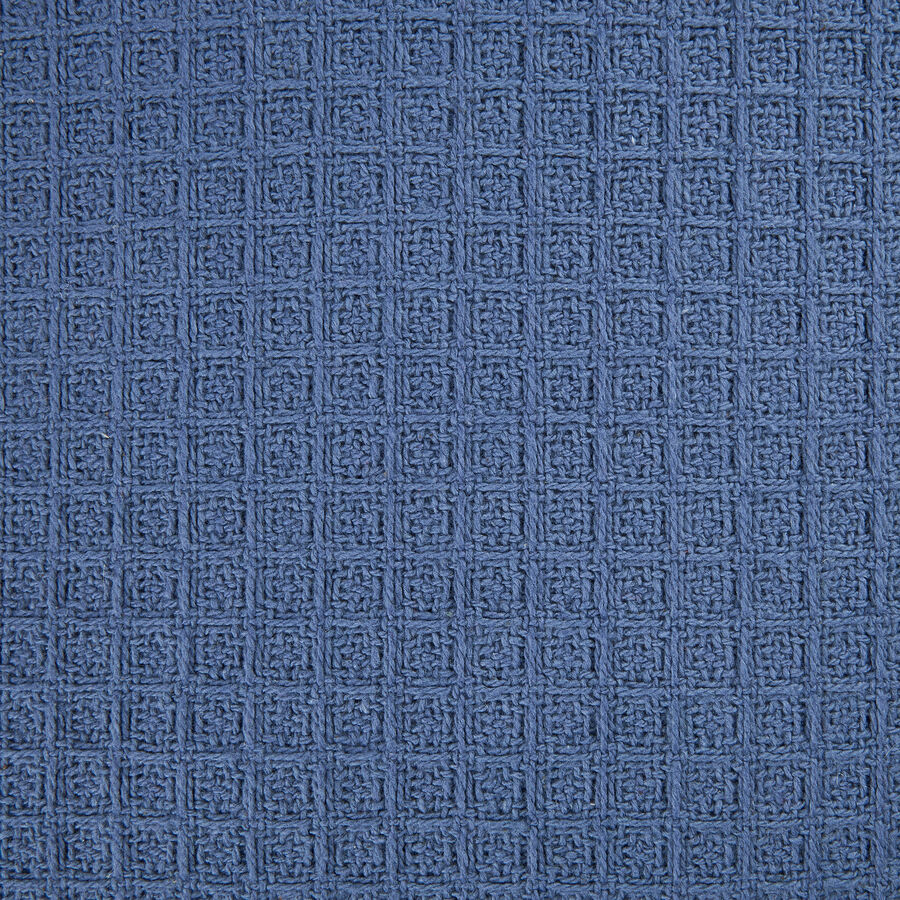Funda de coj&iacute;n de algod&oacute;n azul Waffle 30x45cm