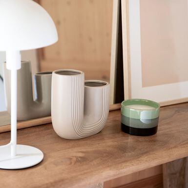 Jarrón cerámica blanca Daira 16cm