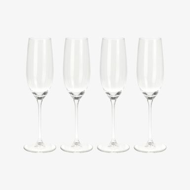Set de 4 copas de cava de cristal Gler 21cl