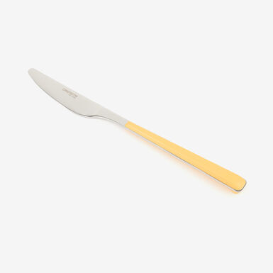 Cuchillo de mesa de acero inoxidable amarillo Gelb