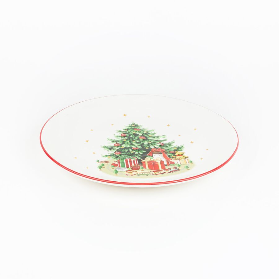 Plato de cer&aacute;mica con &aacute;rbol Navidad &Oslash;30cm