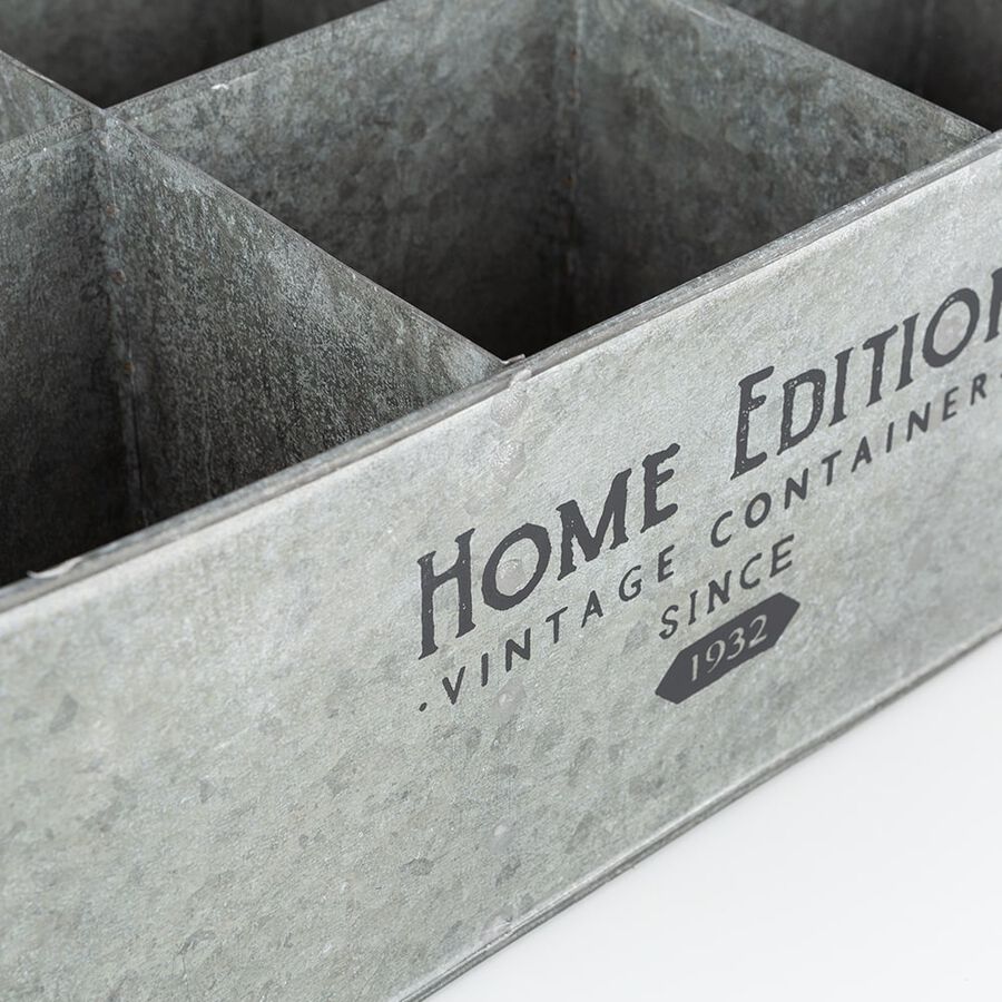 Portamacetas de metal vintage 6 compartimentos