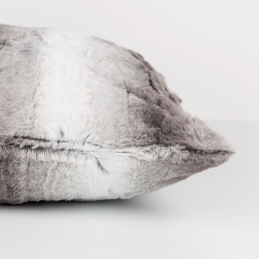 Funda de coj&iacute;n de felpa gris Alp 45x45cm
