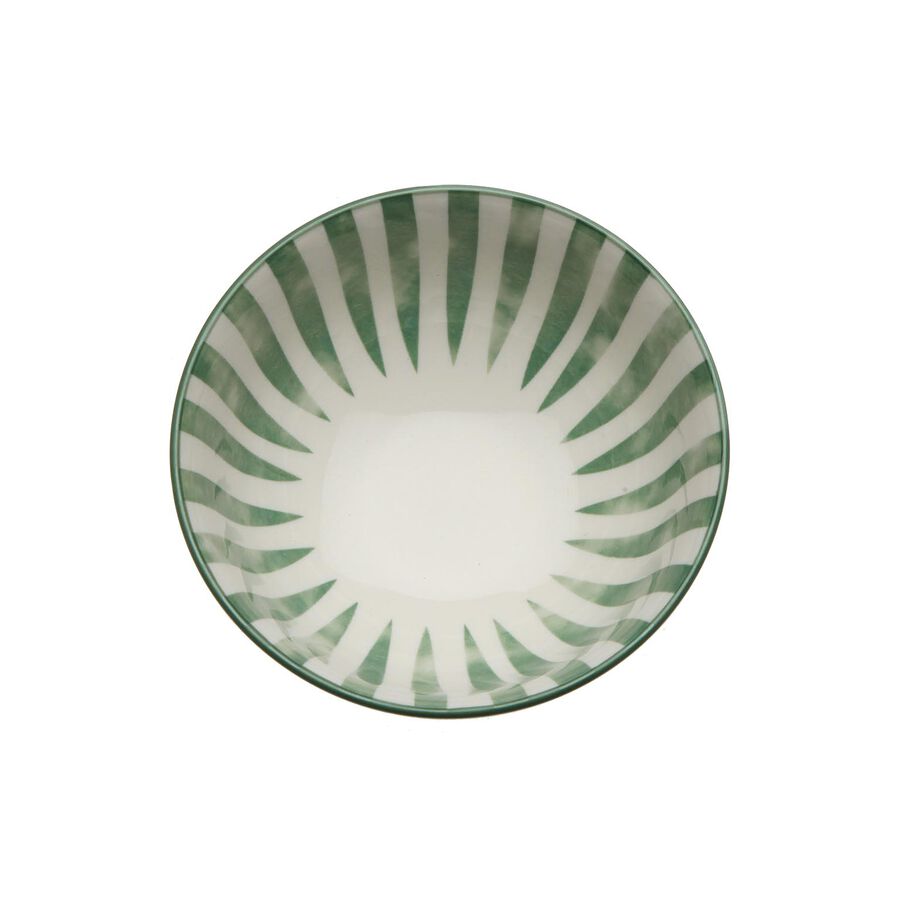 Ensaladera cer&aacute;mica verde Lisa 22cm