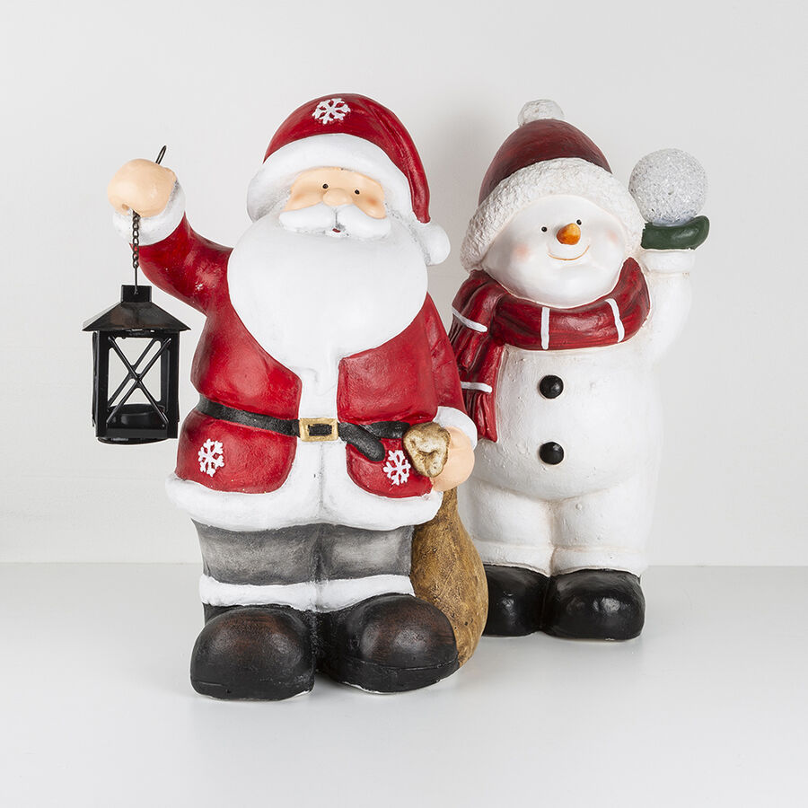 Figura decorativa de cerámica Papá Noel 40cm