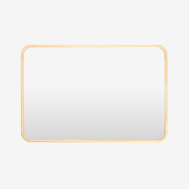 Espejo de pared rectangular con marco madera Jalota 60x90cm