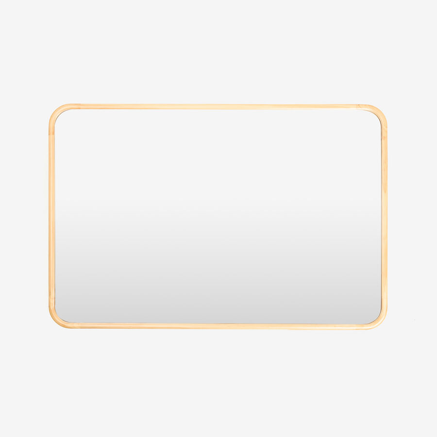 Espejo de pared rectangular con marco madera Jalota 60x90cm