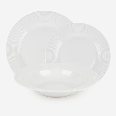 Vajilla de 18 piezas de porcelana Circle