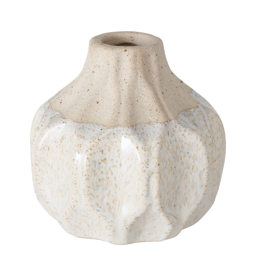 Jarrón de cerámica beige Jigar Ø10x9cm en varios modelos