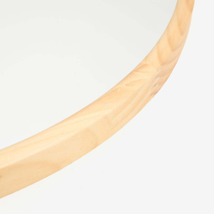 Espejo de pared redondo con marco madera Jalota Ø60cm