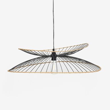 Lámpara de techo de metal negro Selma Ø70cm