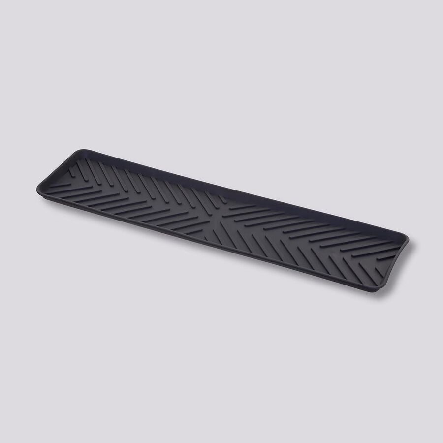 Alfombrilla escurridora de vajilla AquaDry de silicona gris 40,7x10,7cm