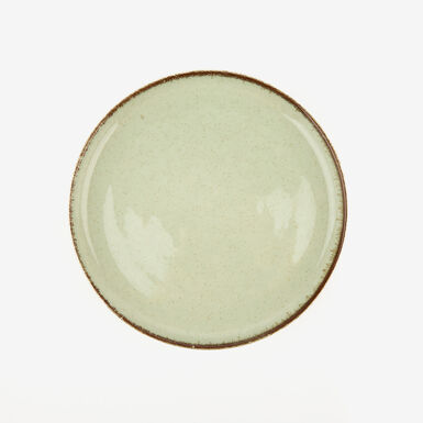 Plato de postre de porcelana verde Olite Ø19cm