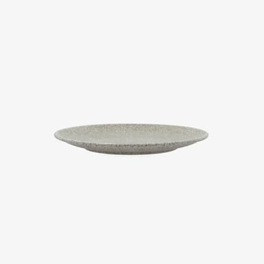Plato de postre gris efecto piedra de porcelana Travertin &Oslash;21cm