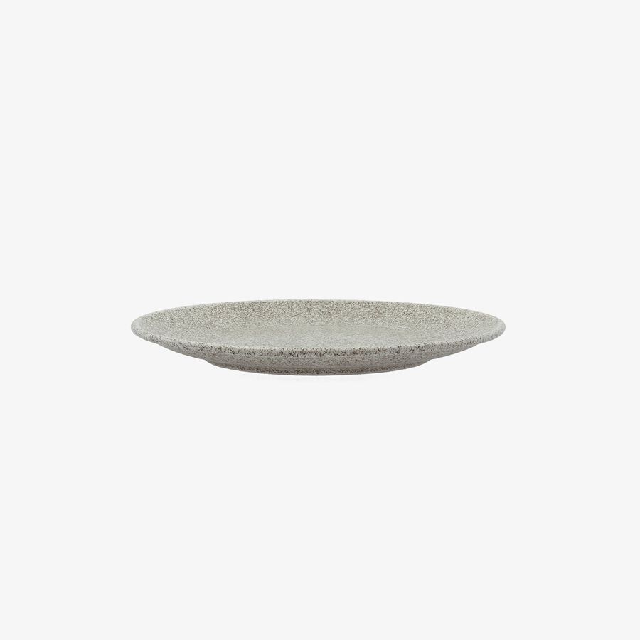 Plato de postre gris efecto piedra de porcelana Travertin &Oslash;21cm