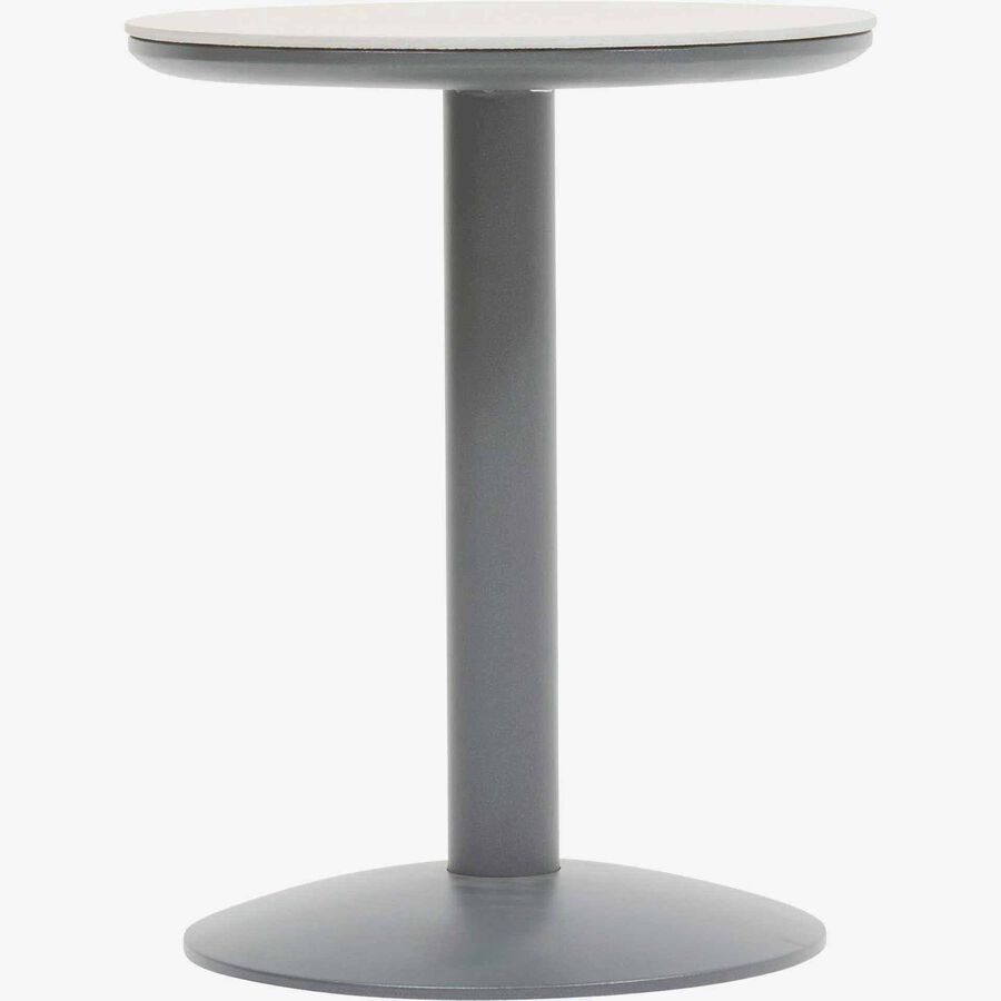 Mesa auxiliar de jard&iacute;n de acero grafito Solena &Oslash;40x50cm