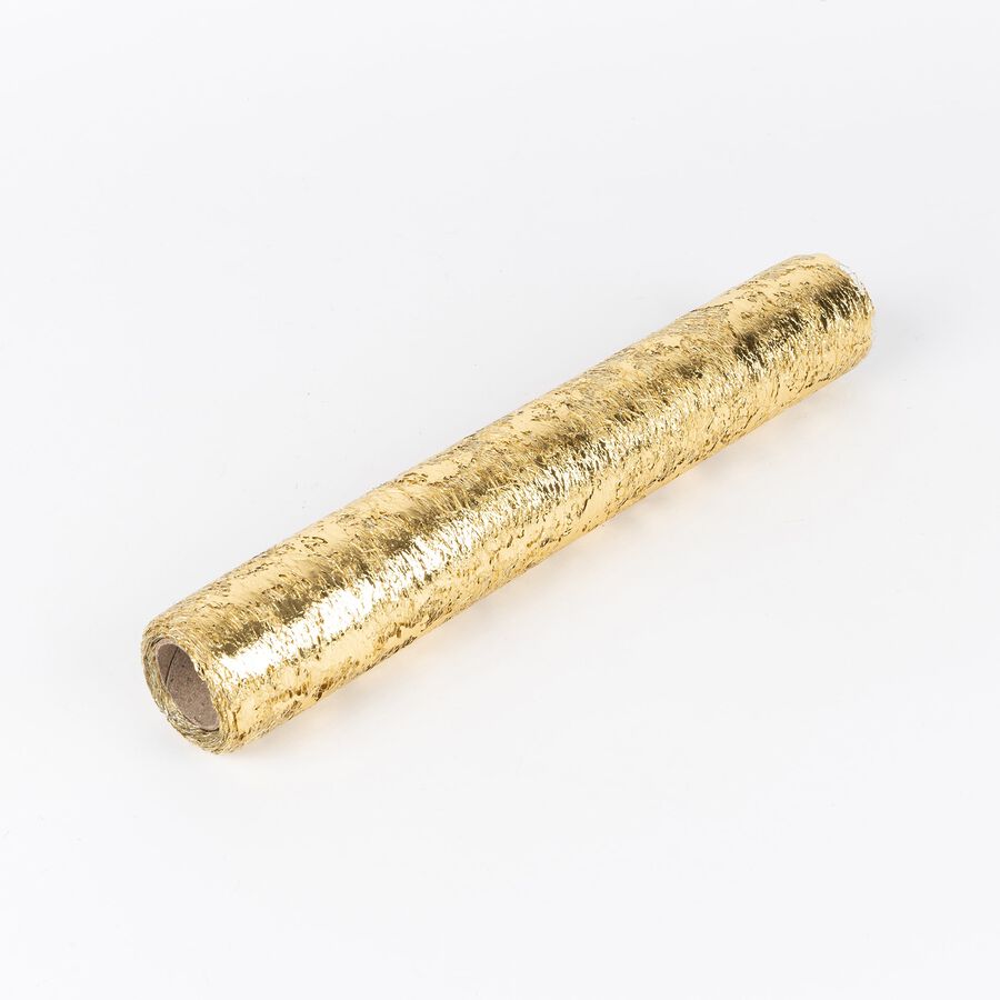 Camino de mesa de polyester dorado 5m