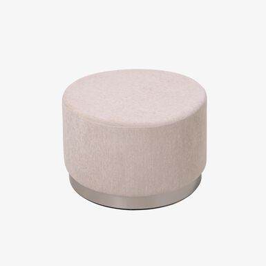 Puff redondo beige Garet Ø54x35cm