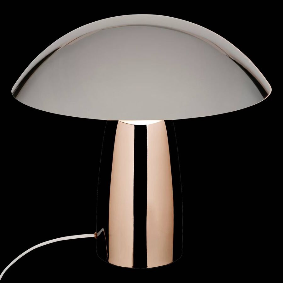 L&aacute;mpara de mesa seta Omira plateada 34cm