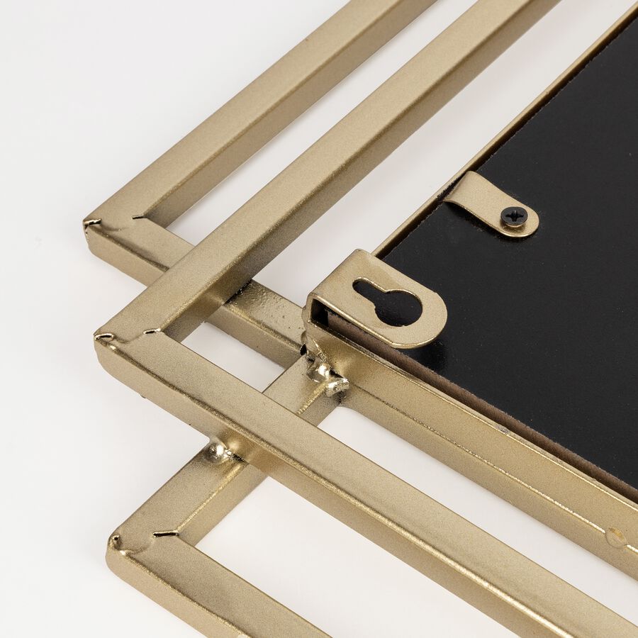 Espejo de pared rectangular de metal dorado Dulce 54x74cm