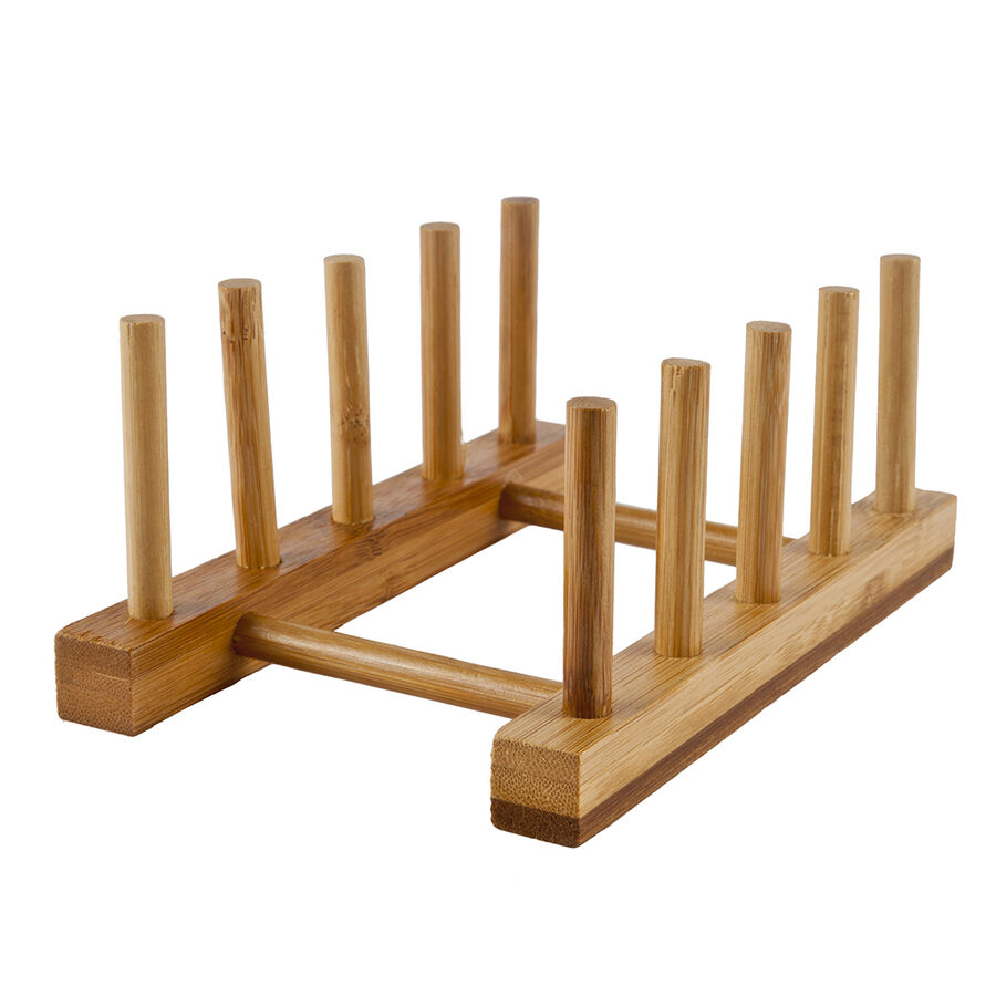 Soporte para platos de bamb&uacute; Zen 18x12x8cm