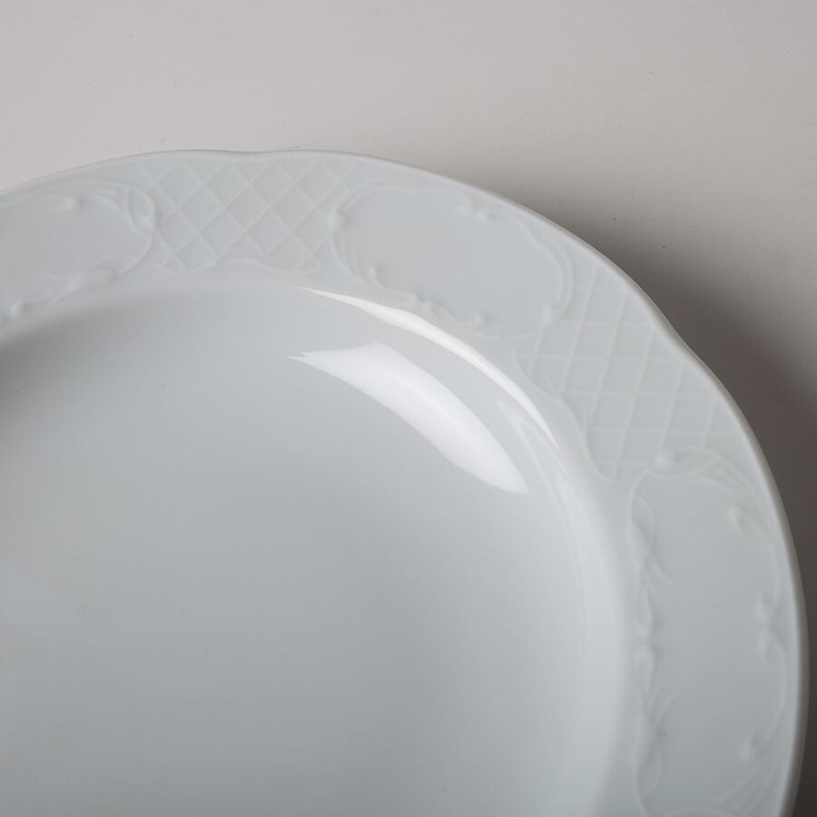 Plato hondo blanco de porcelana Flora &Oslash;22cm