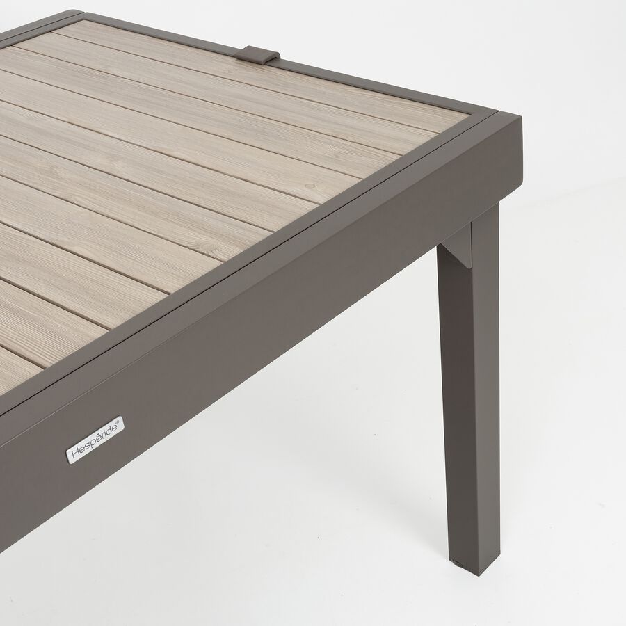 Mesa extensible gris de aluminio Palma 90/180cm