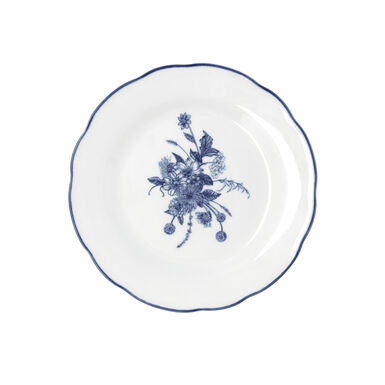 Plato de postre azul de porcelana Charlotte &Oslash;19cm