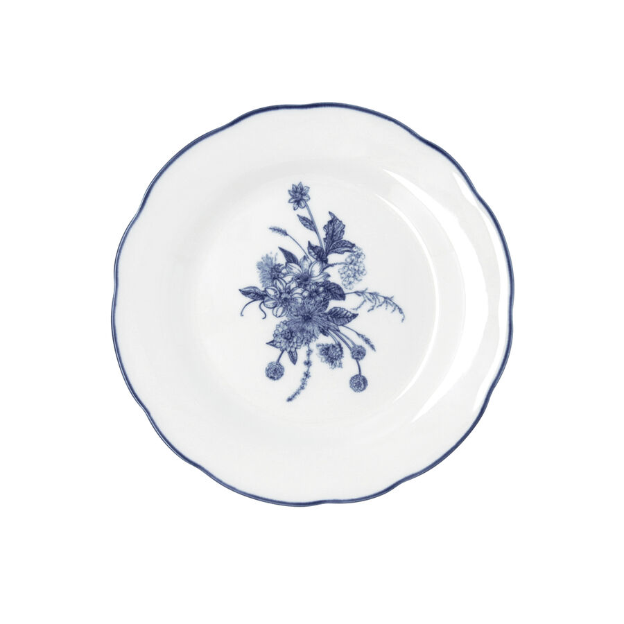 Plato de postre azul de porcelana Charlotte &Oslash;19cm
