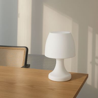 L&aacute;mpara de mesa inal&aacute;mbrica LED para exterior Mushroom &Oslash;16x27cm